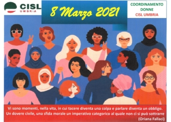 Coordinamento Donne Cisl Umbria: “Un 8 marzo per eliminare le disparità di genere, fuori e dentro il mercato del lavoro”