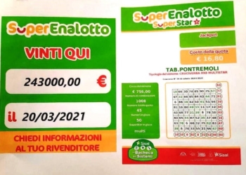 La Dea Bendata si ferma alla Tabaccheria Pontremoli: vinti qui 243mila euro