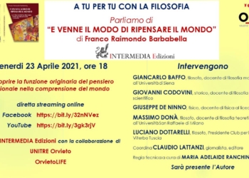 A tu per tu con la filosofia, presentazione online del testo “E venne il modo di ripensare il mondo” di Franco R. Barbabella