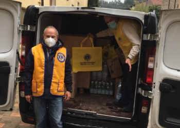 Lions Club di Orvieto, donazione di derrate alimentari alla parrocchia di Allerona scalo