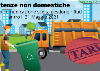 Comunicazione utenze non domestiche entro il 31 maggio 2021