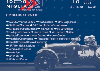 Orvieto accoglie la 39^ Mille Miglia 2021. Attraverserà il centro storico per il controllo orario in Piazza del Popolo