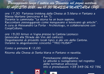 Per i “Borghi dei Desideri”, trekking guidato “La via Flaminia e il vicus martis tudertium”