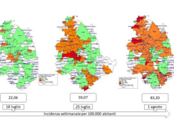 Coronavirus, aggiornamento epidemiologico 5 agosto: forte distribuzione dei casi nelle fasce di età più giovani (14-24 anni)
