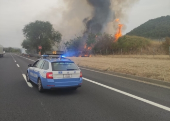 Giornata impegnativa per la Stradale di Orvieto, due interventi per incendio scarpata in poche ore