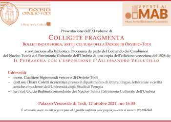 Colligite Fragmenta, si presenta l’XI volume al Palazzo Vescovile