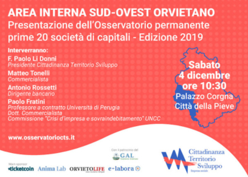 Un osservatorio permanente per monitorare le prime venti imprese di capitali dell’Area Interna Sud-Ovest Orvietano