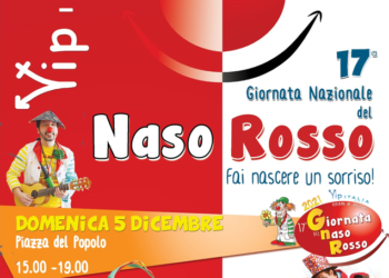 Clown Vip in piazza per la Giornata del naso rosso