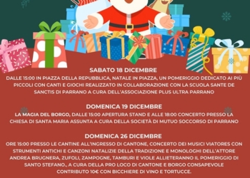 Ecco il programma degli eventi natalizi a Parrano