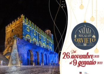 Orvieto accende di luce i palazzi del centro storico.  Illuminazione artistica di: Palazzo del Popolo, Palazzo comunale, Chiesa e Torre di Sant’Andrea e Torre del Moro