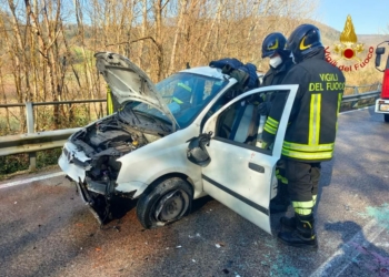 Incidente autonomo sulla Statale lungo il Lago di Corbara, ferito trasportato al Santa Maria della Stella