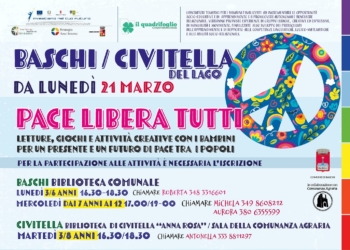 AttivaMente “Pace libera tutti”, in partenza un nuovo progetto con laboratori gratuiti