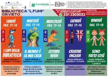 Alla Biblioteca Ragazzi di Orvieto tanti laboratori tematici rivolti bambini e bambine da 0 a 12 anni