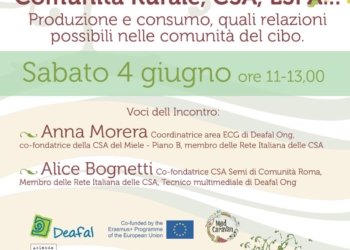 “Comunità Rurale, CSA, LSPA… Produzione e consumo, quali relazioni possibili nelle comunità del cibo”