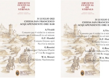 La chiesa di San Francesco fa da cornice al concerto di Orvieto Festival of Strings Orchestra