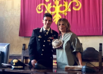 I saluti al capitano dei Carabinieri di Orvieto Giuseppe Viviano, da lunedì al comando a Frascati