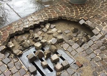 Bomba d’acqua sull’Orvietano, nel centro storico saltano i Sampietrini. Chiuso il Pozzo di San Patrizio