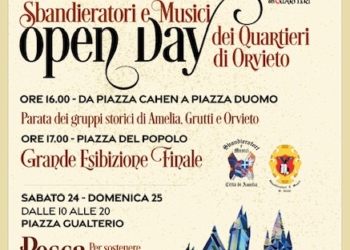 Al via il 5° “Open Day” del Gruppo Sbandieratori e Musici dei Quartieri di Orvieto