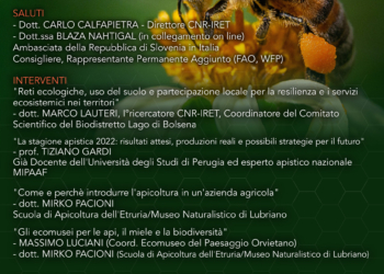 “Api, miele, reti ecologiche e territori”, convegno a Villa Paolina