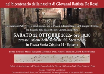 “Appuntamento in parrocchia”, la Catacomba di Santa Cristina nel bicentenario della nascita di Giovanni Battista De Rossi
