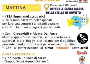 Supereroi acrobatici, moto, biciterapia e spettacoli per i bambini del Santa Maria della Stella con ciCasco
