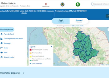 Nuovo portale allerta meteo Umbria attivo dal 12 ottobre: cosa cambia