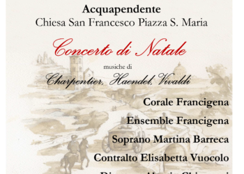 “Concerto di Natale” nella chiesa di San Francesco per “Francigena Musica”