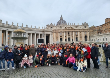 I piccoli infioratori della città di Bolsena ricevuti da Papa Francesco