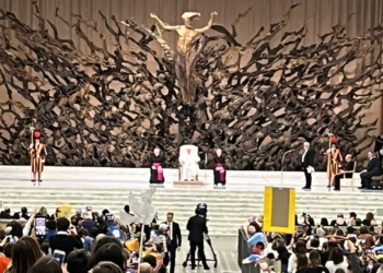 Anche una delegazione di studenti dell’Istituto R. Laporta presente all’udienza papale