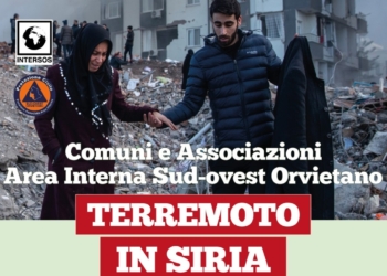 Raccolta fondi per le popolazioni in Siria, la promuove la Funzione Associata di Protezione Civile dell’Orvietano con Intersos