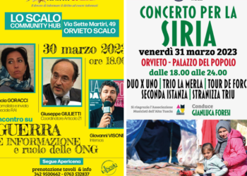 Informazione e Guerra, incontro al Community Lab di Orvieto Scalo e Concerto per la Siria a Palazzo del Popolo