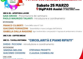 “Umbria e ambiente: futuro sostenibile e circolarità”, seminario del Pd