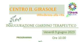 Taglio del nastro per il giardino terapeutico del centro “Il Girasole” di Morrano