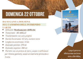 Al via l’anteprima per “Il Cammino dell’Intrepido Larth” sul tracciato Sugano-Bolsena