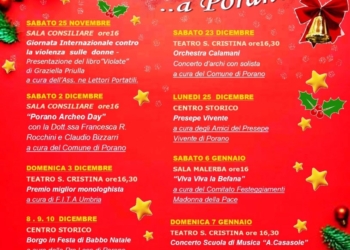 C’è aria di Natale … a Porano. Ecco il calendario degli eventi