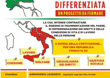 Autonomia differenziata, un progetto da fermare: l’iniziativa della Cgil ad Orvieto