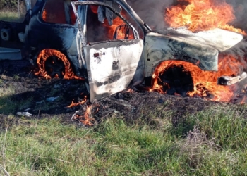 Auto in fiamme, tragedia sfiorata a Tordimonte