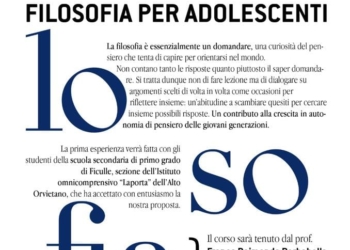 Filosofia per adolescenti, al via ciclo di incontri nelle scuole con l’Associazione Pier Luigi Leoni