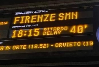 Intercity 598, ancora una serata di passione per i pendolari orvietani