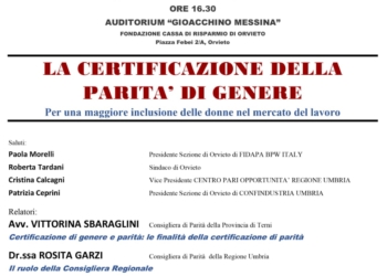 “La certificazione della parità di genere. Per una maggiore inclusione delle donne nel mercato del lavoro”