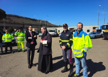 Benedizione al personale e ai veicoli di servizio della Polizia Stradale e del centro esercizio Autostrade di Orvieto