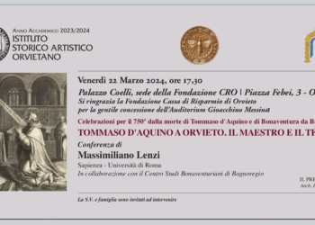 Conferenze Isao: “Tommaso d’Aquino a Orvieto: il Maestro e il Teologo” con il Prof. Massimiliano Lenzi