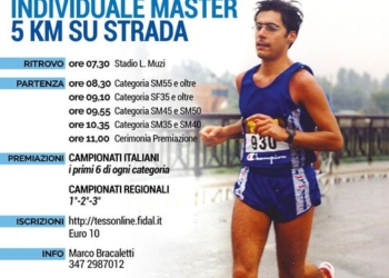 Torna il Memorial “Luca Coscioni”, si corrono i 5 chilometri su strada per il titolo Italiano Master