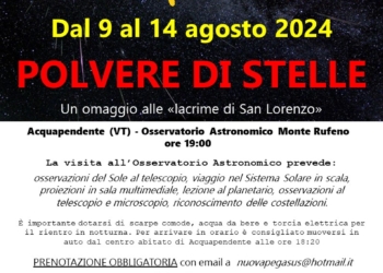 “Polvere di stelle” all’Osservatorio del Monte Rufeno