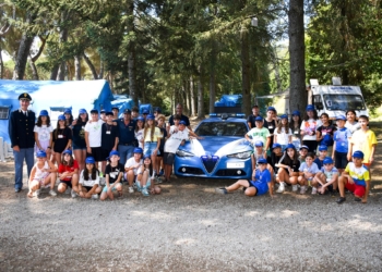 “Anch’io sono la Protezione Civile”: intervento della Polizia di Stato al campo scuola di Villa Paolina
