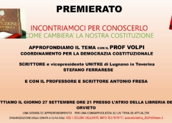 “Premierato. Incontriamoci per conoscerlo. Come cambierà la nostra Costituzione”, una serata di approfondimento