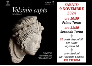 “Tesori dell’urbe”: l’UniTre al museo Faina per la mostra “Volsinio Capto”