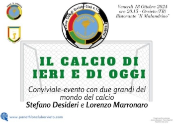“Il calcio di ieri e di oggi”, il Panathlon incontra Stefano Desideri e Lorenzo Marronaro