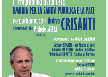 “Umbria per la sanità pubblica e la pace”: gli appuntamenti di chiusura della lista