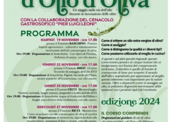 Al via il Corso introduttivo per assaggiatori d’olio d’oliva
